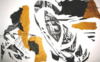"Black and Tan", a collage by Ruth Dombrow