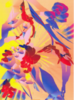 "Fanning Out", a computer-generated artwork by Ruth Dombrow
