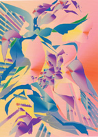"Flight", a computer-generated artwork by Ruth Dombrow