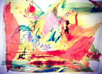 "Hawaii", a collage by Ruth Dombrow