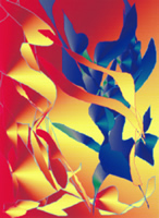 "Spiraling", a computer-generated artwork by Ruth Dombrow